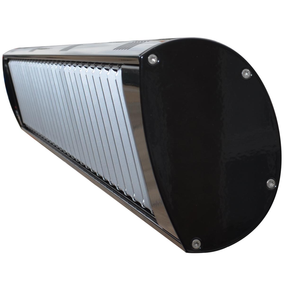 Burda 2.0kW DARK Zero Light Ceramic Heater Black Heat Outdoors