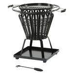Signa Steel Basket Firepit with removeable BBQ Grill Plate