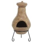Clay Chiminea with Stand and Cover