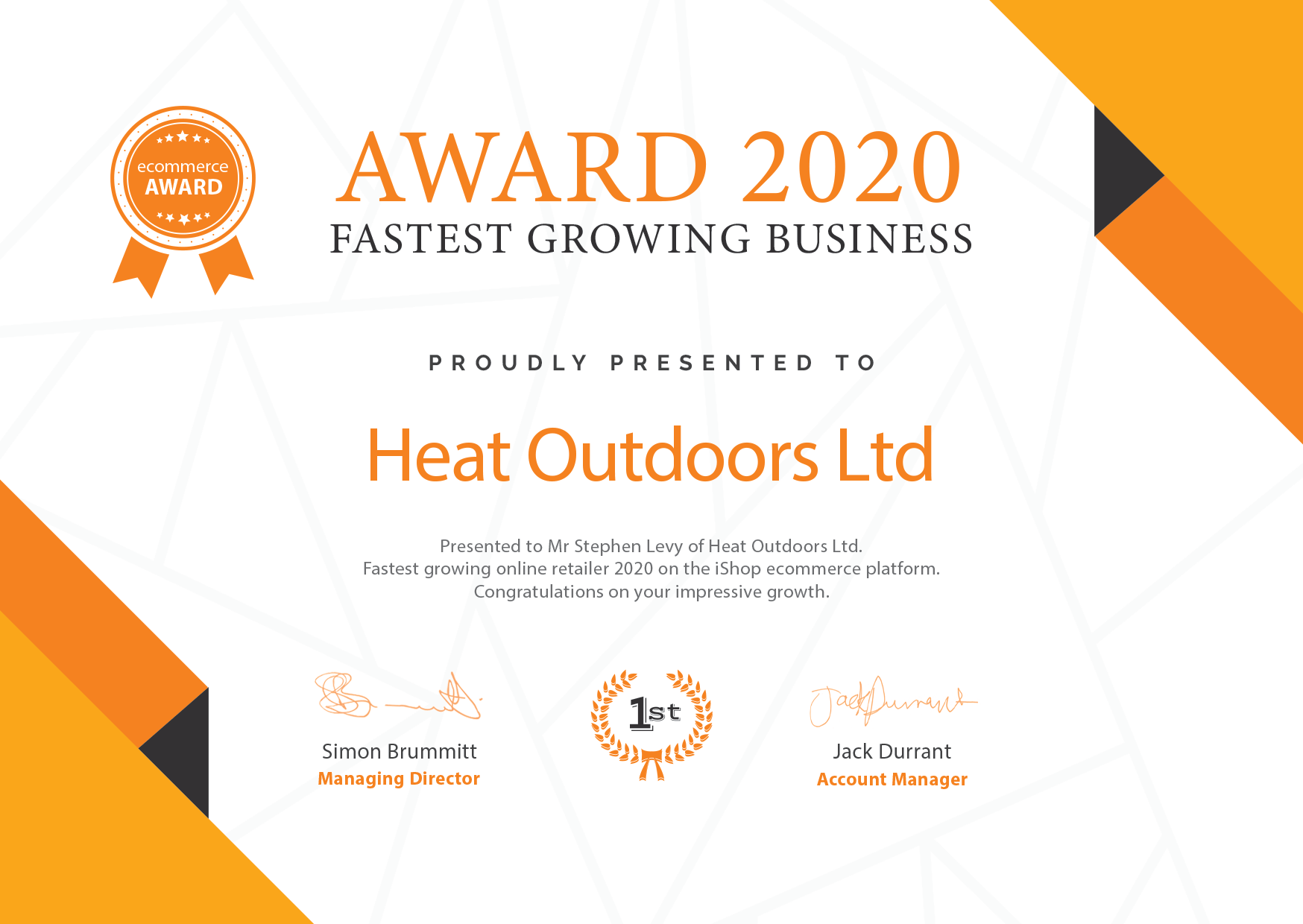 Heat Outdoors award 2020