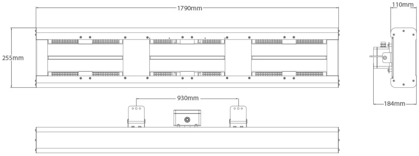 Shadow Infinity 18kW heater dimensions