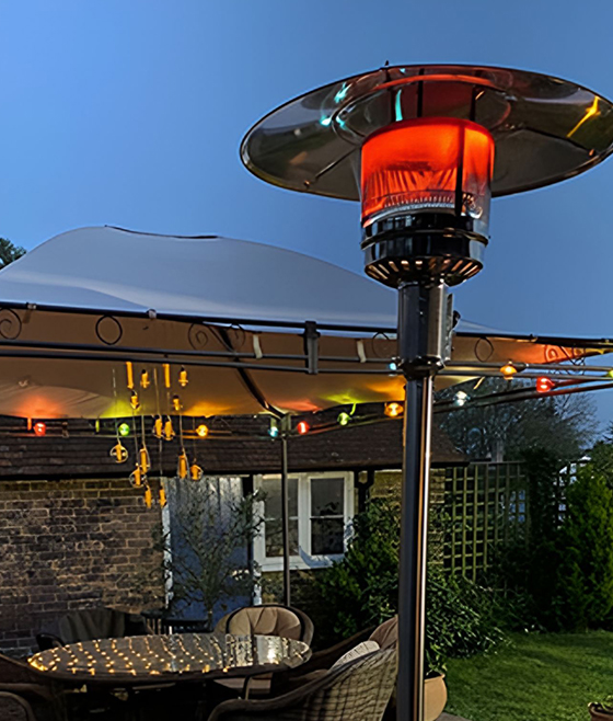 Heating Sherpa gas patio heater