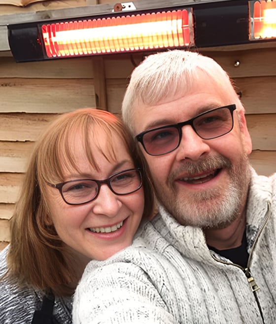 Shadow 3kW Patio Heater on a fence