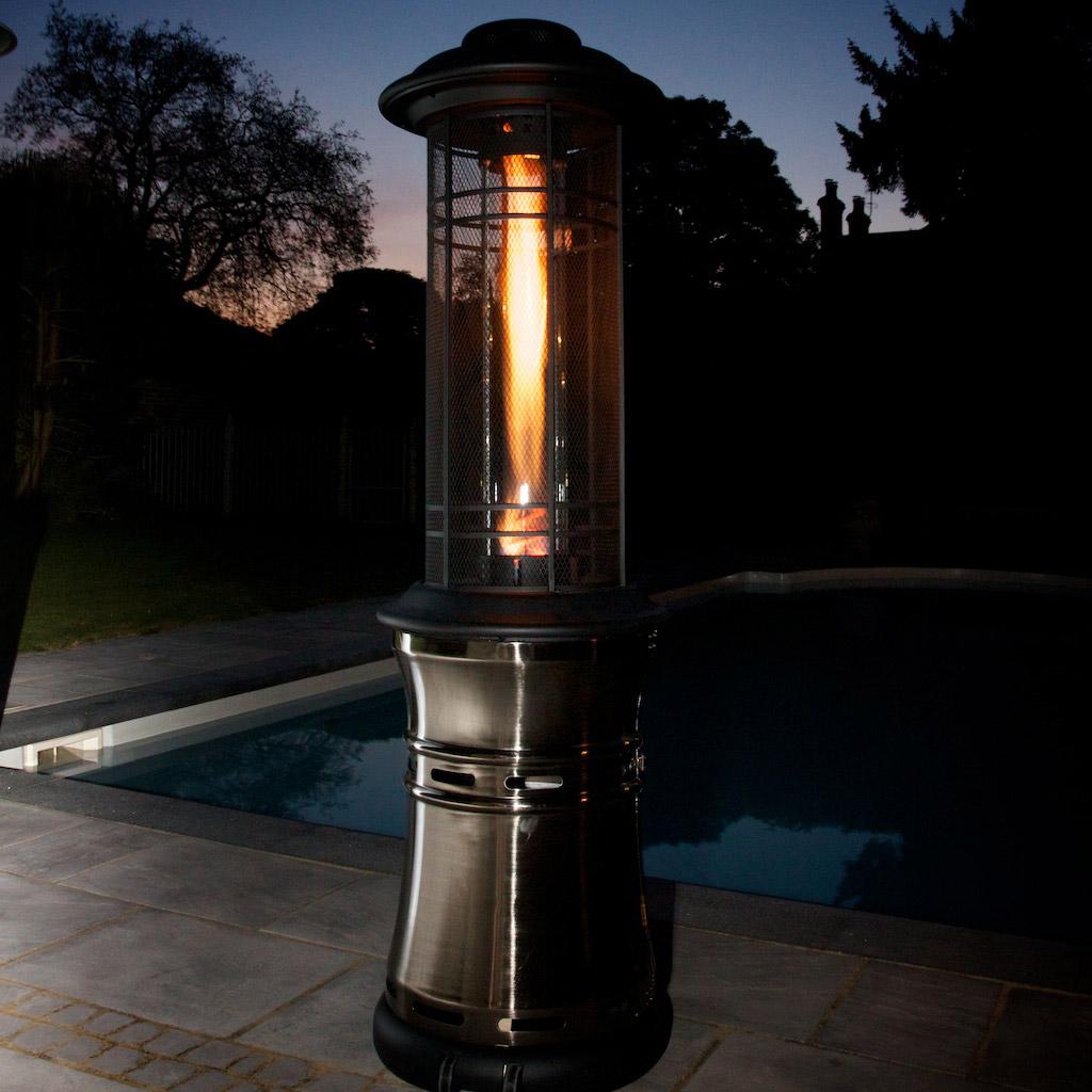 Santorini Spiral Flame Gas Patio Heater - Heat Outdoors