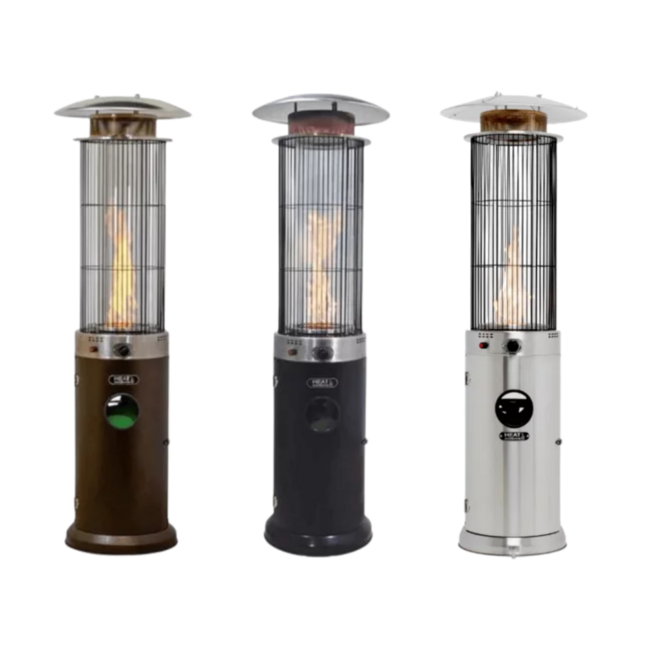 Heat Outdoors Black/Bronze Santini 13.5Kw Eco Flame Gas Patio Heater