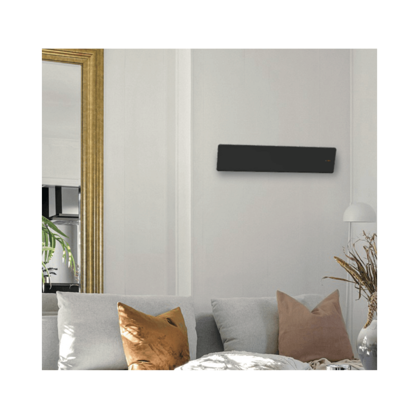 Shadow 1.2kW Thermogenic Glass Heater - Black