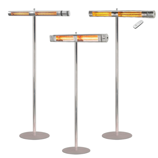 Shadow 3kW Patio Heater Combinations with Large Stainless Steel Stand