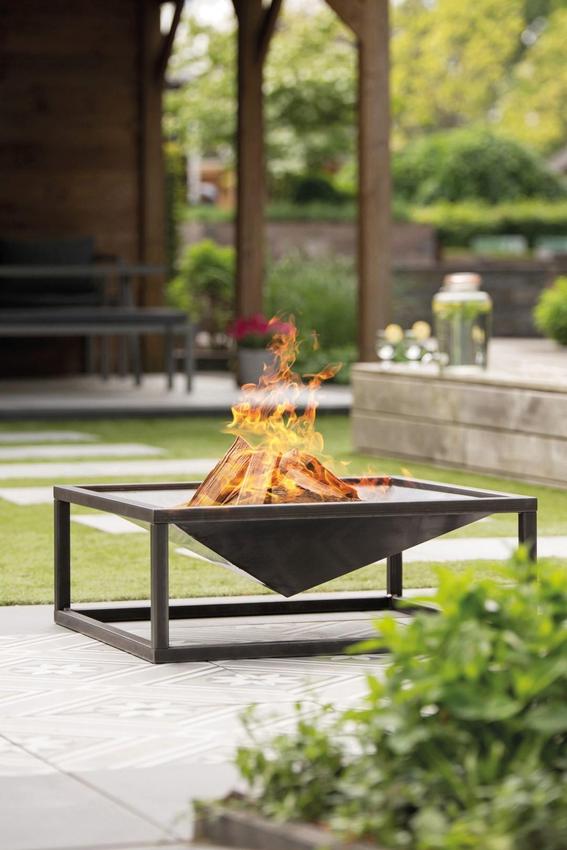 RedFire Fire Pit Tervo Metal Square 80 cm