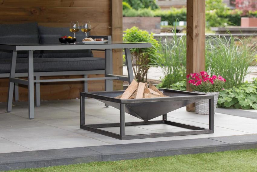 RedFire Fire Pit Tervo Metal Square 80 cm