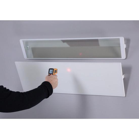 Shadow Crystal 1000W Infrared Glass Panel Heater - Clear Glass 