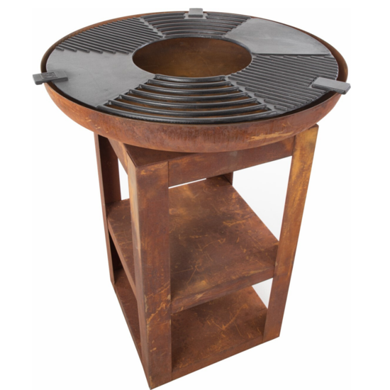 Brownrust Barbecue Fire Pit Plancha, Fire Pit Bbq Table Uk