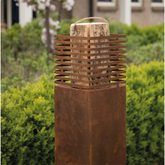 BrownRust Steel Swedish Torch Holder