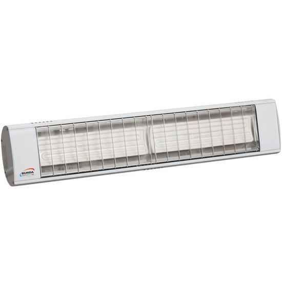 Burda 1.3kW DARK Zero Light Ceramic Heater - Black