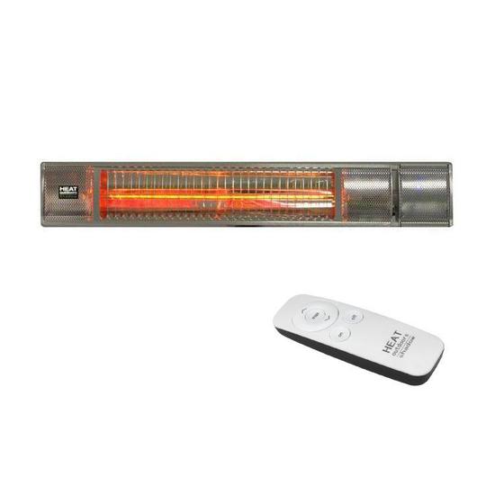 Shadow Heater 1.5kW - Silver - Low Glare - Remote