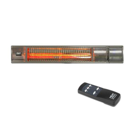 Shadow Heater 1.5kW - Silver - Low Glare with remote