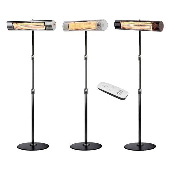 Shadow 1.5kW and 2kW Ultra Low Glare Remote Control Patio Heater with Stand