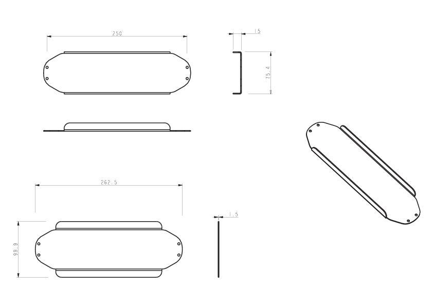 NOIR 2 Extruded Extension Bracket