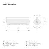 Solamagic ECO+ 1.4kW Infrared Radiant Patio Heater - Titanium Silver