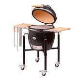 Monolith Classic Ceramic Grill incl. Black Cart and Side Shelves