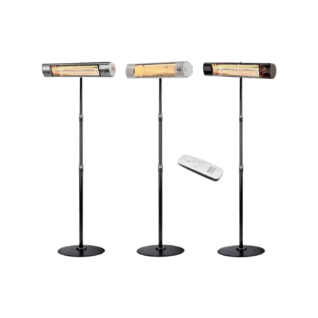 Shadow 1.5kW and 2kW Ultra Low Glare Remote Control Patio Heater with Stand