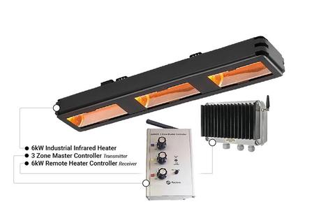 Shadow 3 Zone Remote Controlled Industrial Heater Solution