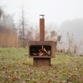 BrownRust Modern Fireplace - XL