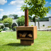 BrownRust Modern Fireplace - XL