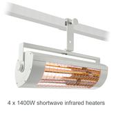 Solamagic 1400W Hanging Infrared Radiant Heater - White