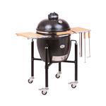 Monolith Classic Ceramic Grill incl. Black Cart and Side Shelves