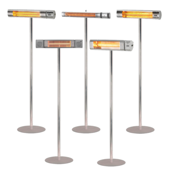 Shadow 1.5k & 2.0kW Patio Heater Combinations with Large Stainless Steel Stand